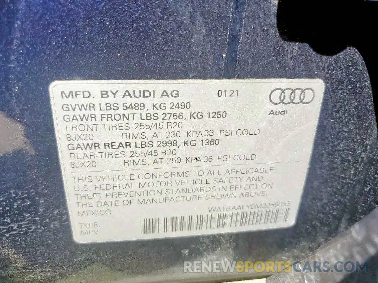 13 Photograph of a damaged car WA1BAAFY0M2055853 AUDI Q5 2021