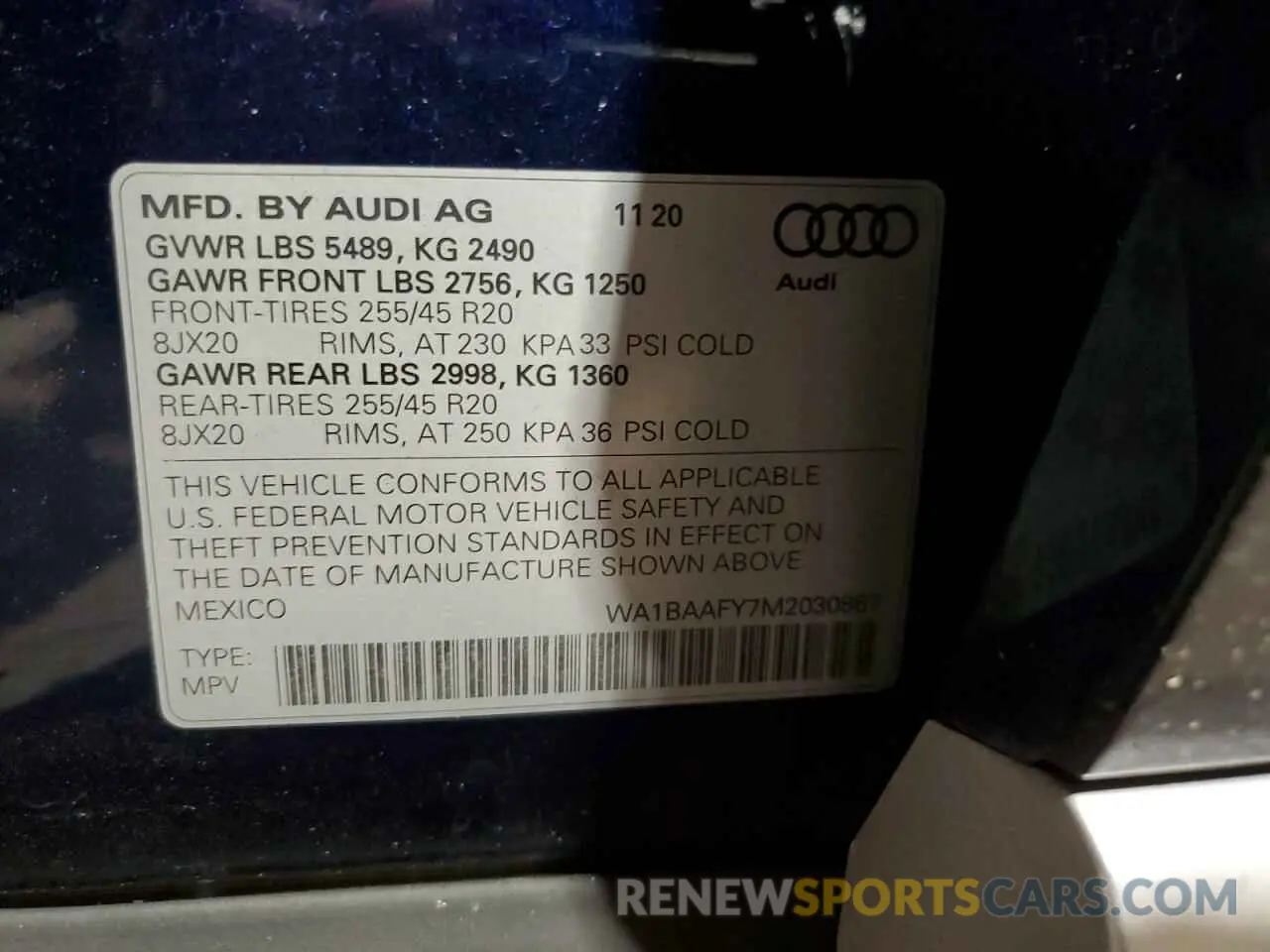 15 Photograph of a damaged car WA1BAAFY7M2030867 AUDI Q5 2021