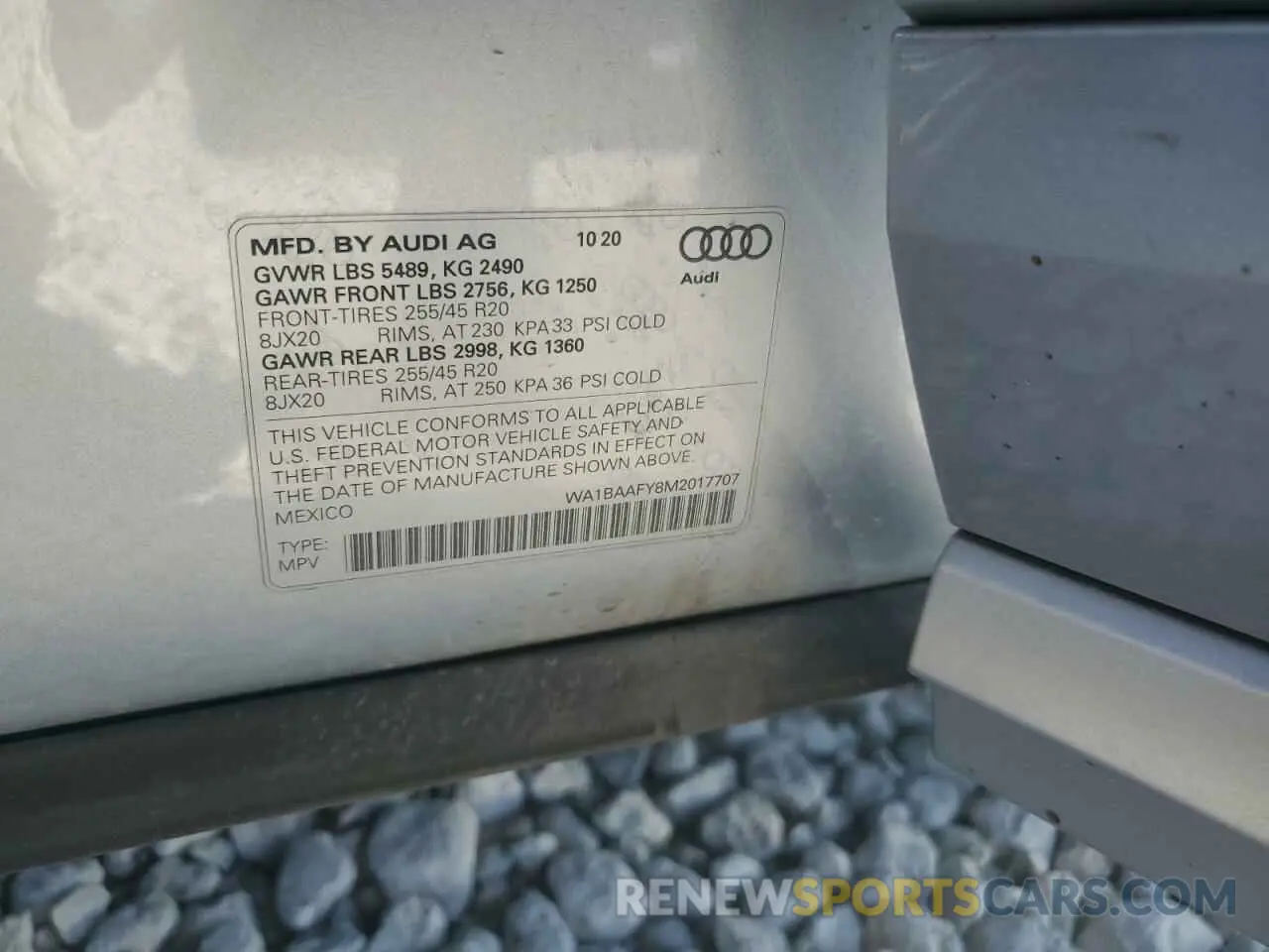 13 Photograph of a damaged car WA1BAAFY8M2017707 AUDI Q5 2021