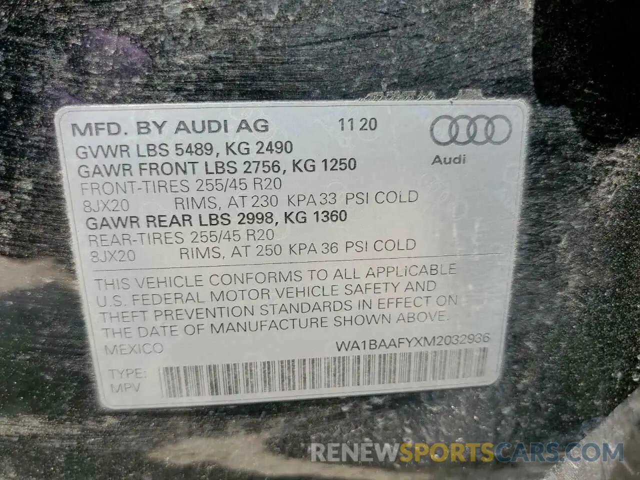 14 Photograph of a damaged car WA1BAAFYXM2032936 AUDI Q5 2021