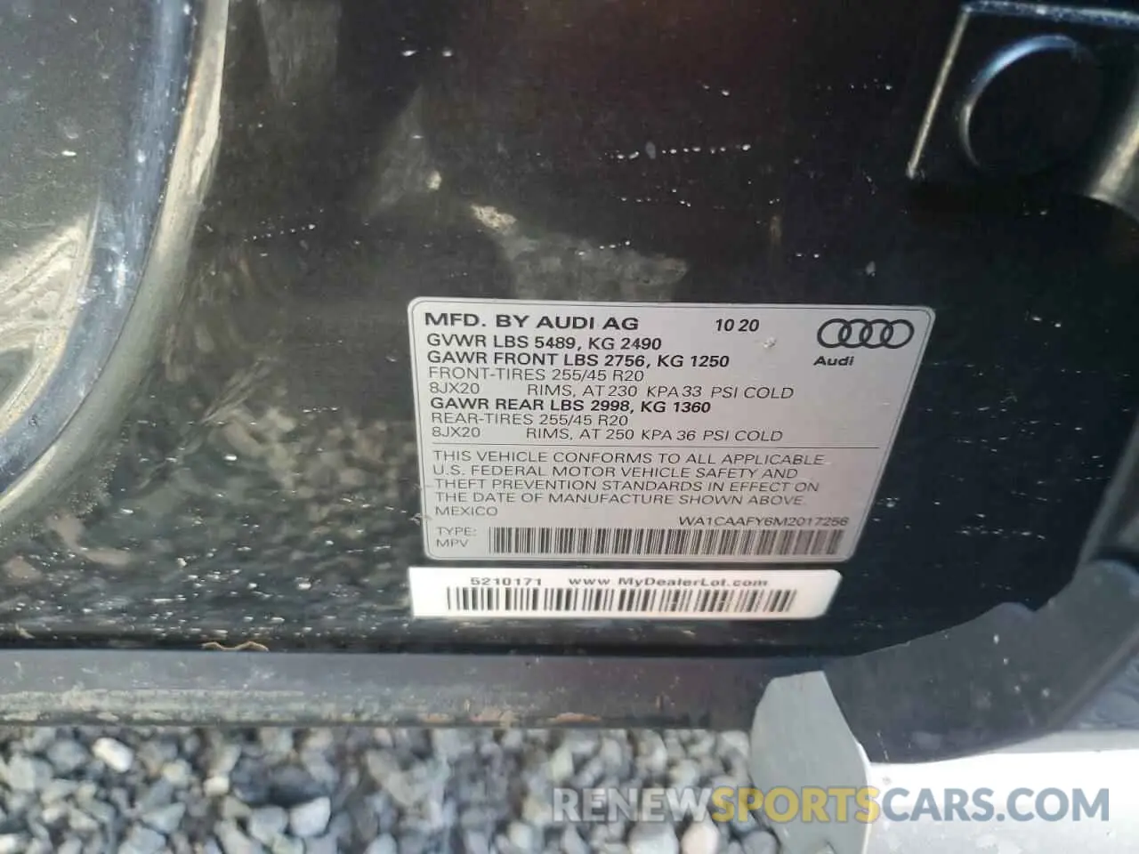 13 Photograph of a damaged car WA1CAAFY6M2017256 AUDI Q5 2021