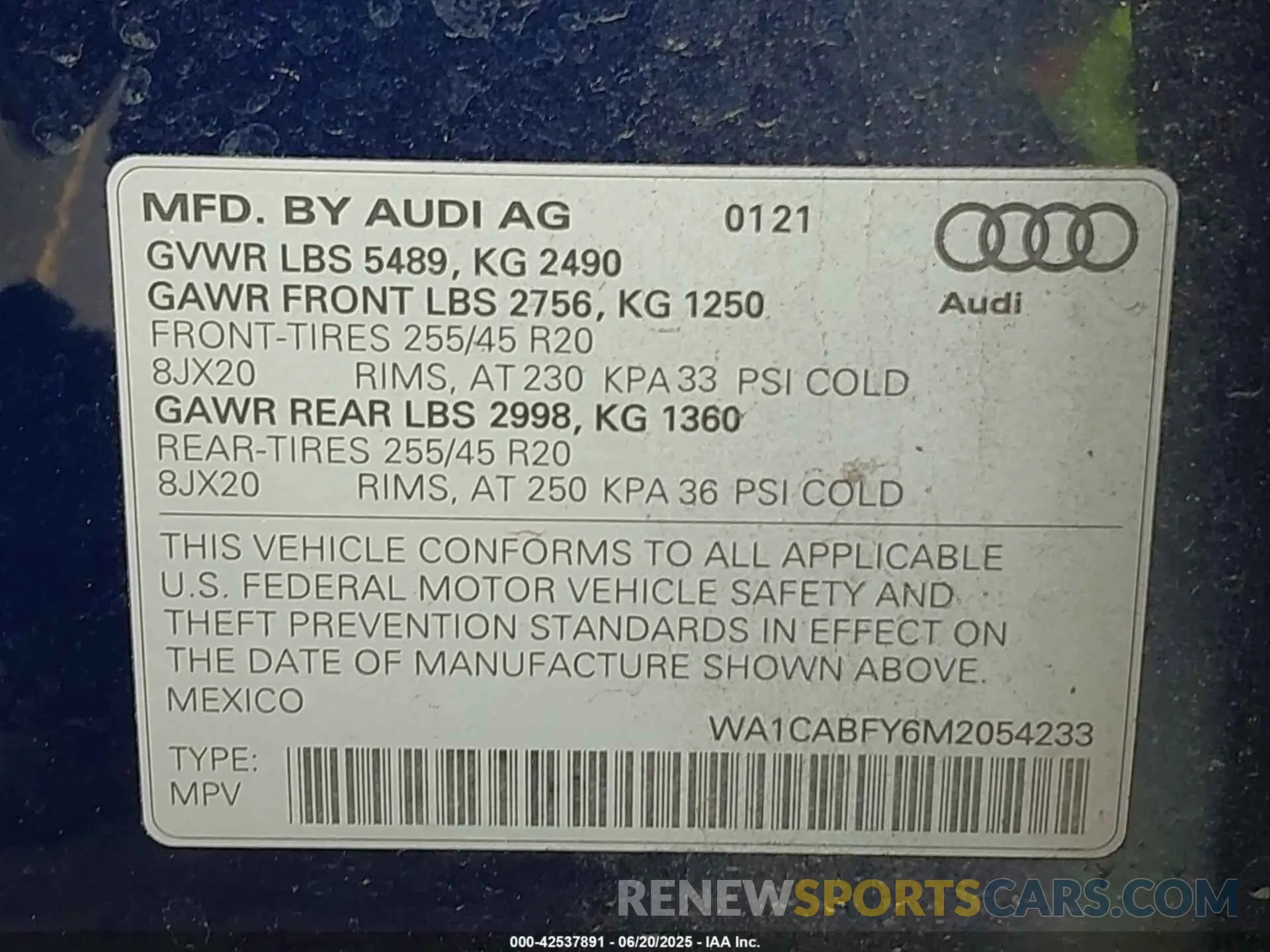 9 Photograph of a damaged car WA1CABFY6M2054233 AUDI Q5 2021