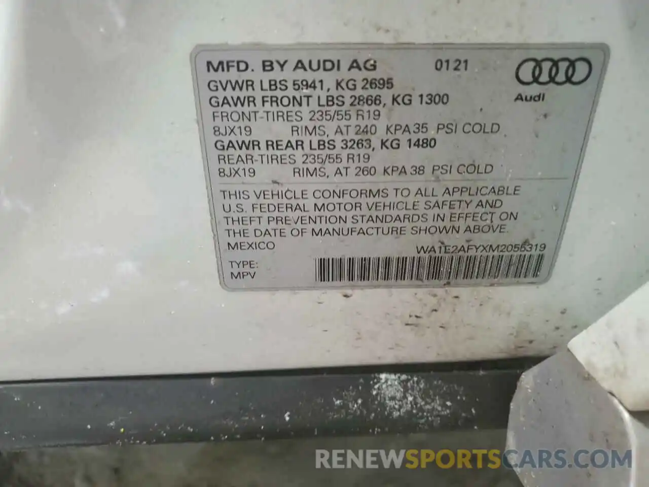 12 Photograph of a damaged car WA1E2AFYXM2055319 AUDI Q5 2021