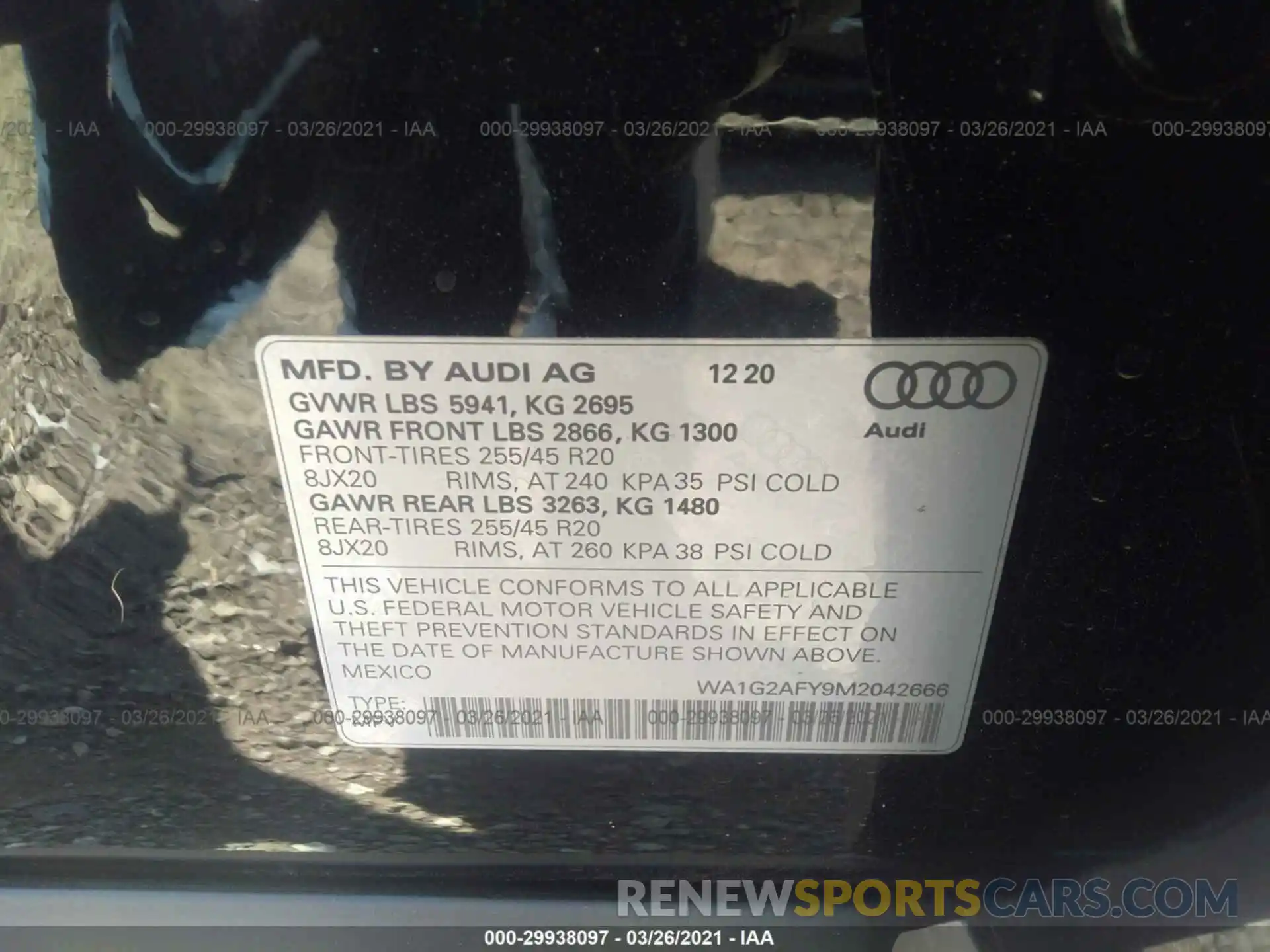 9 Photograph of a damaged car WA1G2AFY9M2042666 AUDI Q5 2021