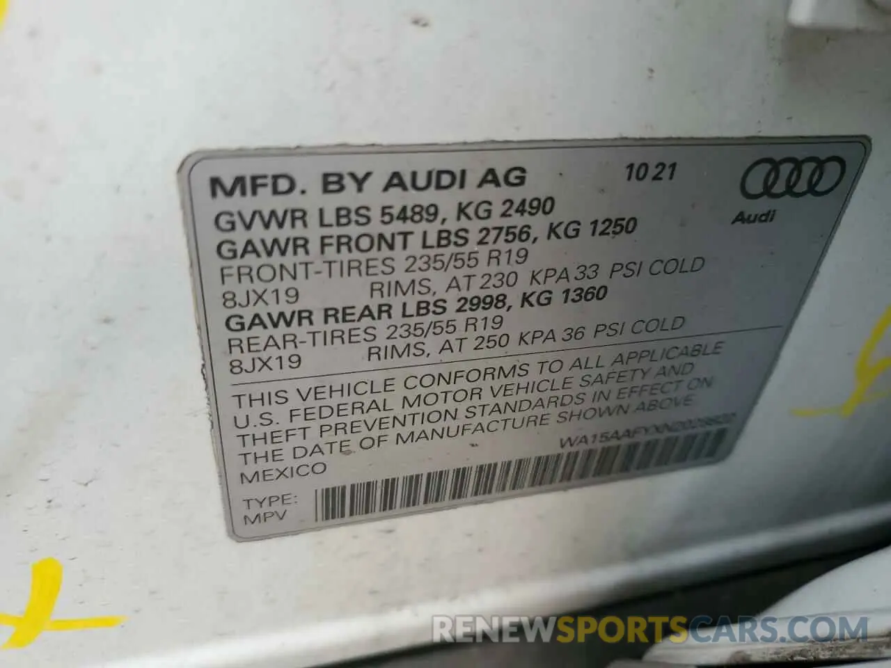 13 Photograph of a damaged car WA15AAFYXN2028822 AUDI Q5 2022