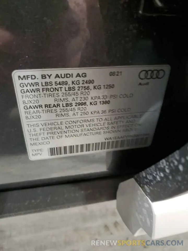 15 Photograph of a damaged car WA1EAAFY9N2001644 AUDI Q5 2022