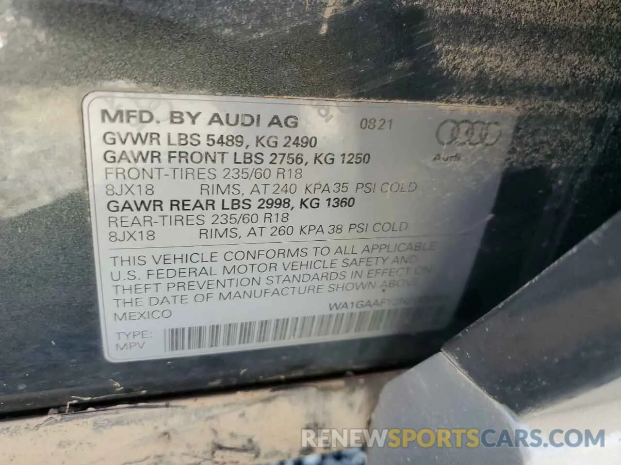 14 Photograph of a damaged car WA1GAAFY2N2005589 AUDI Q5 2022