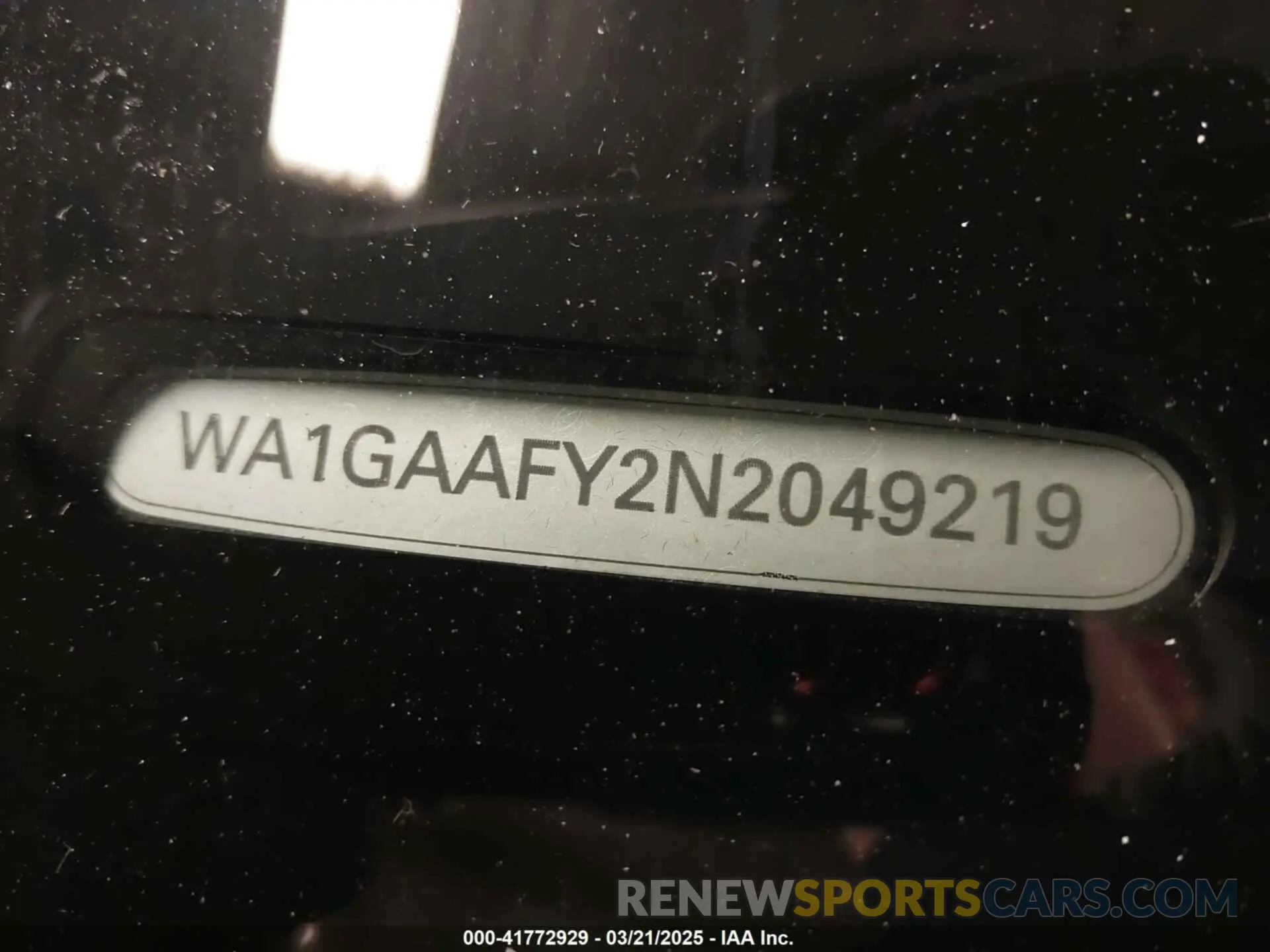 17 Photograph of a damaged car WA1GAAFY2N2049219 AUDI Q5 2022