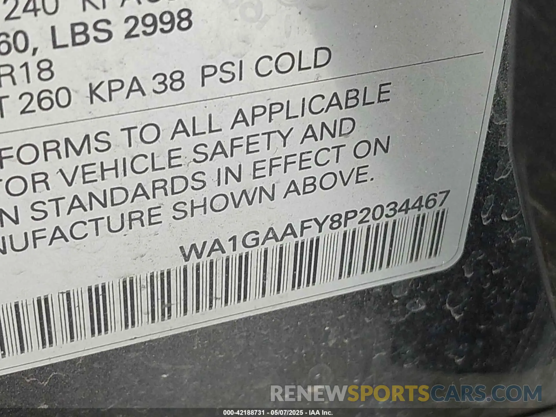 9 Photograph of a damaged car WA1GAAFY8P2034467 AUDI Q5 2023