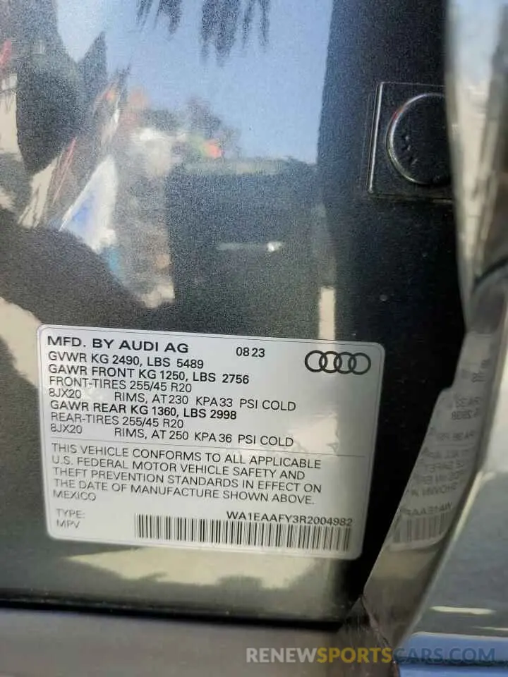 14 Photograph of a damaged car WA1EAAFY3R2004982 AUDI Q5 2024