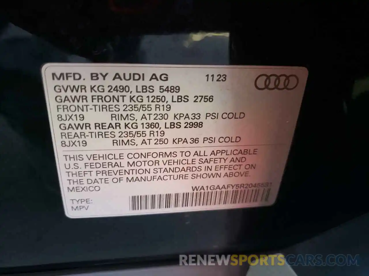 12 Photograph of a damaged car WA1GAAFY5R2045591 AUDI Q5 2024