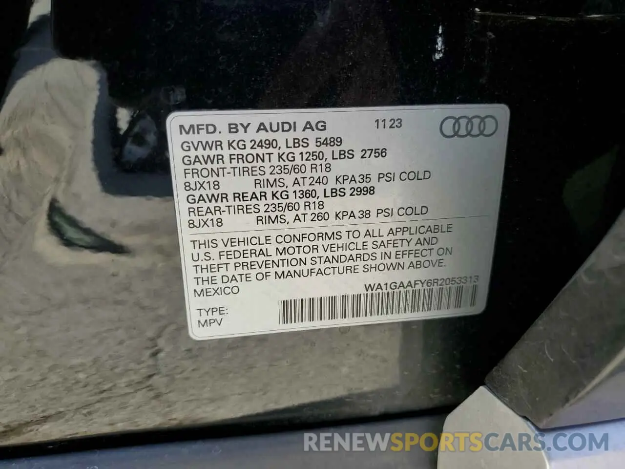 14 Photograph of a damaged car WA1GAAFY6R2053313 AUDI Q5 2024