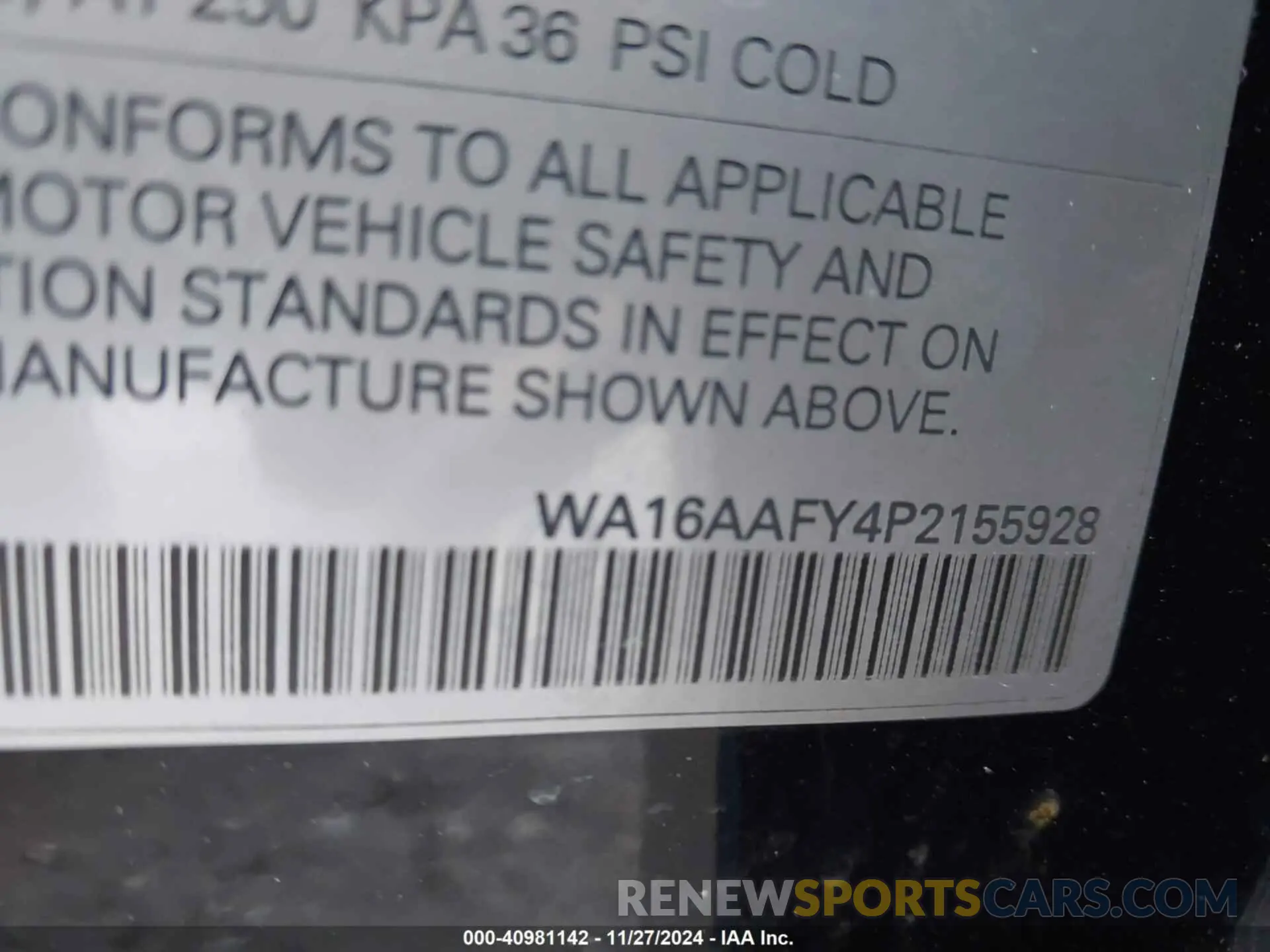 9 Photograph of a damaged car WA16AAFY4P2155928 AUDI Q5 SPORTBACK 2023