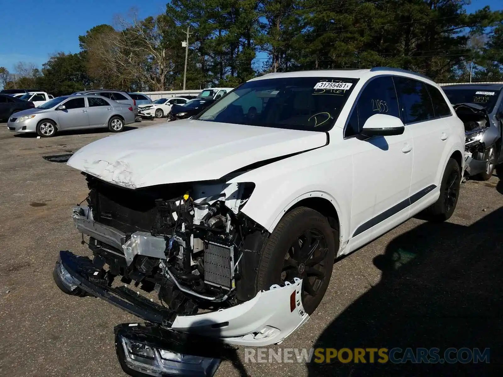 2 Photograph of a damaged car WA1LAAF77KD044202 AUDI Q7 2019