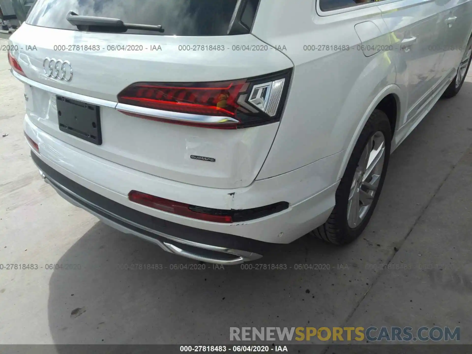 6 Photograph of a damaged car WA1LXAF72LD002620 AUDI Q7 2020