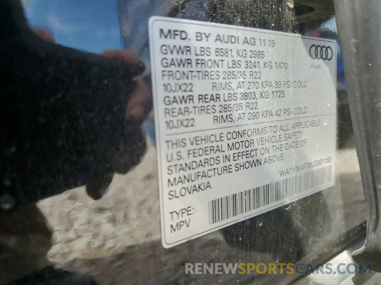 13 Photograph of a damaged car WA1VXAF79LD001263 AUDI Q7 2020