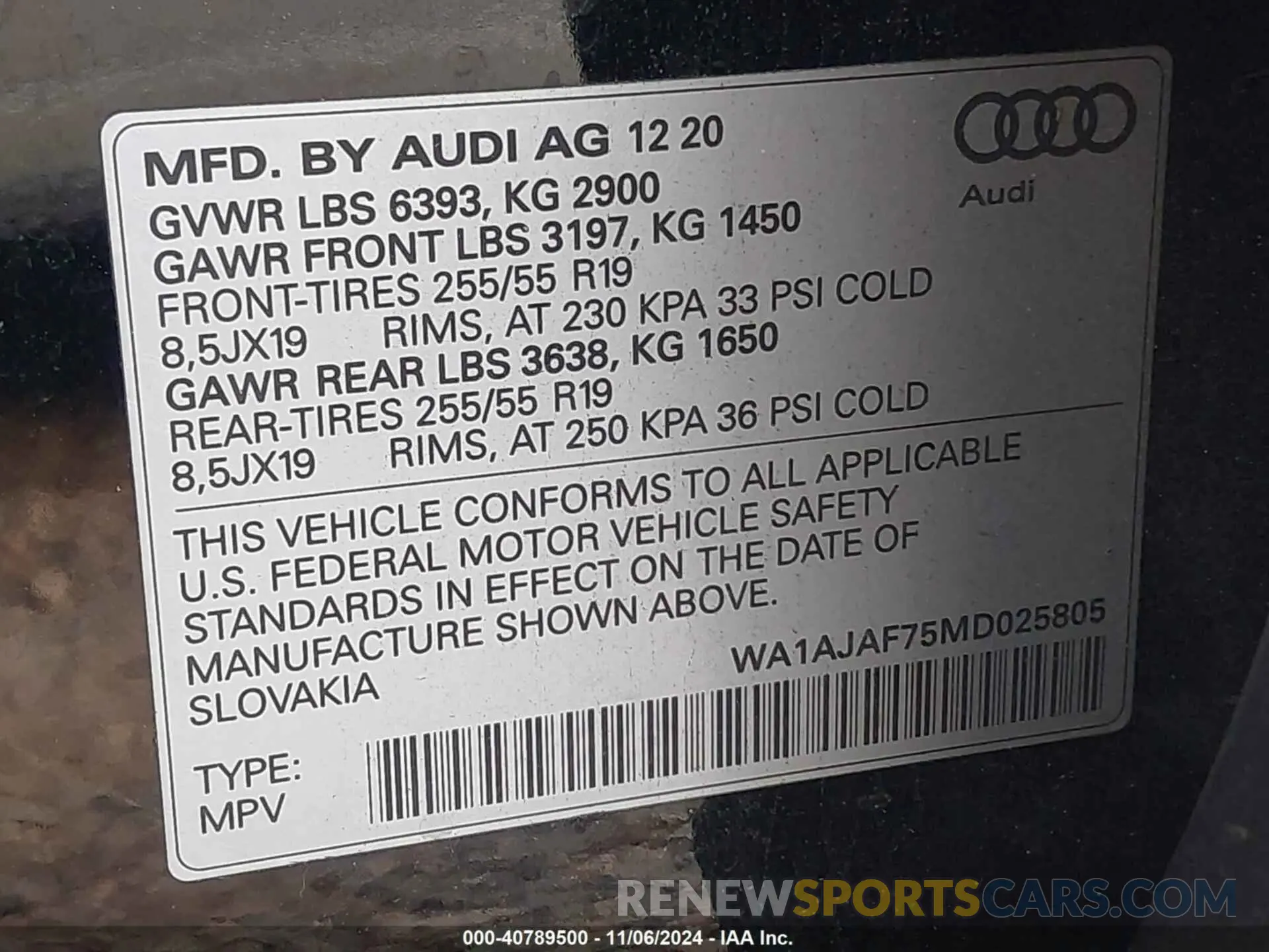9 Photograph of a damaged car WA1AJAF75MD025805 AUDI Q7 2021