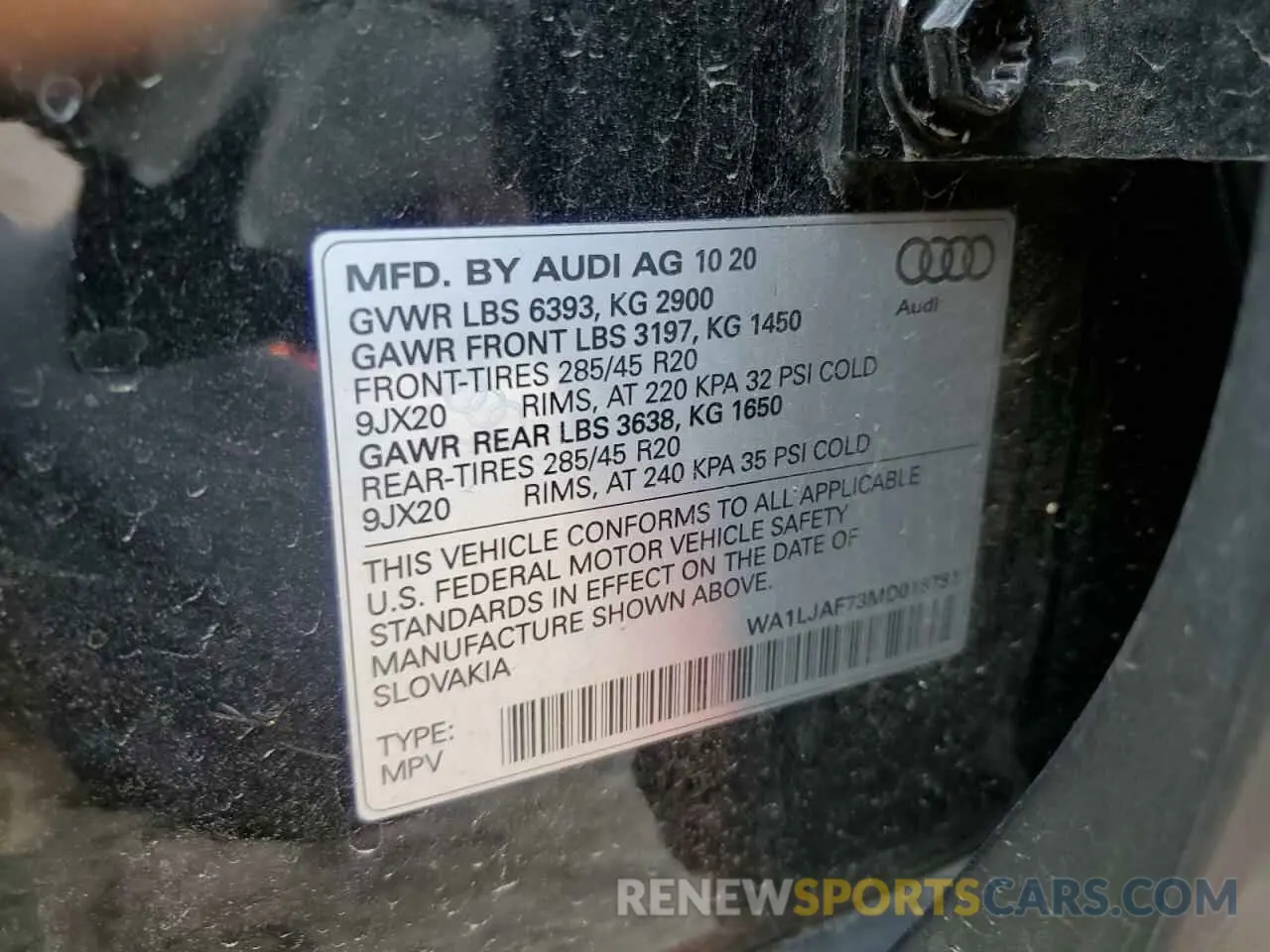 13 Photograph of a damaged car WA1LJAF73MD018781 AUDI Q7 2021