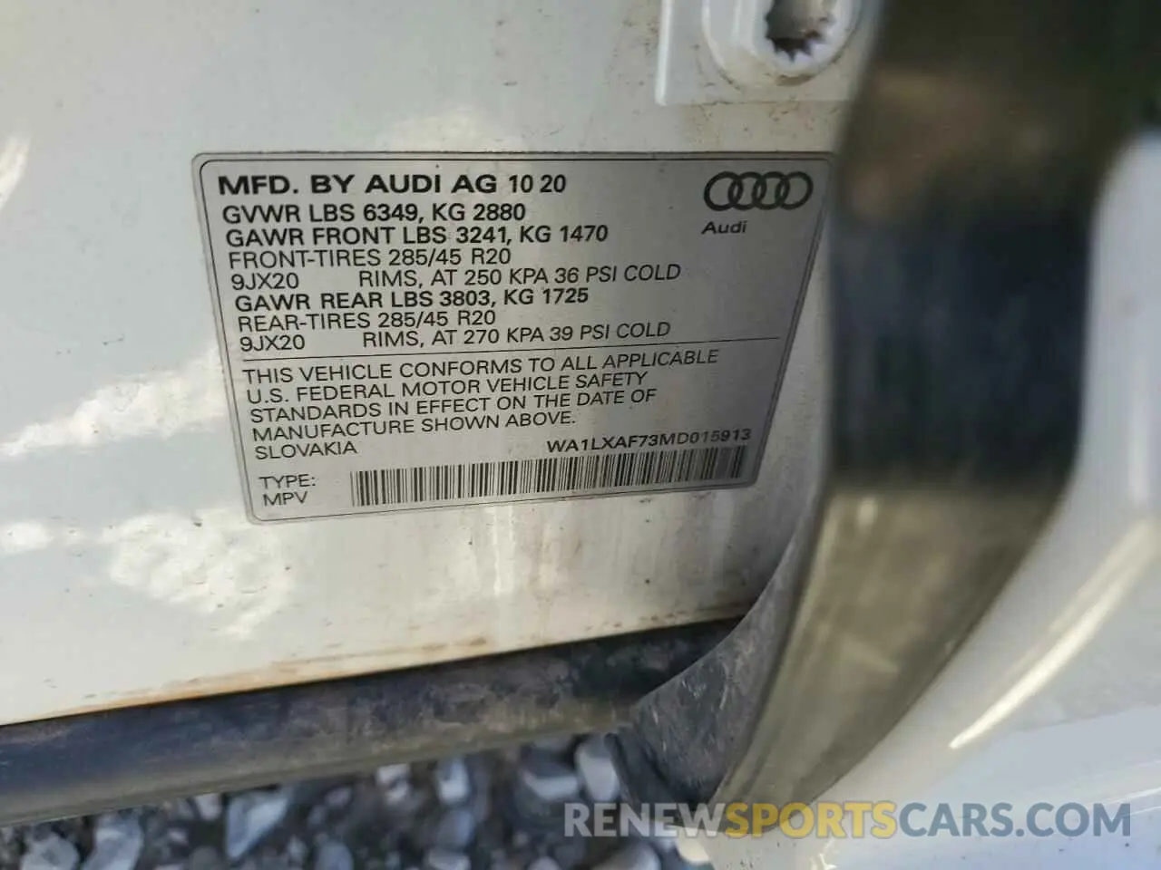 13 Photograph of a damaged car WA1LXAF73MD015913 AUDI Q7 2021