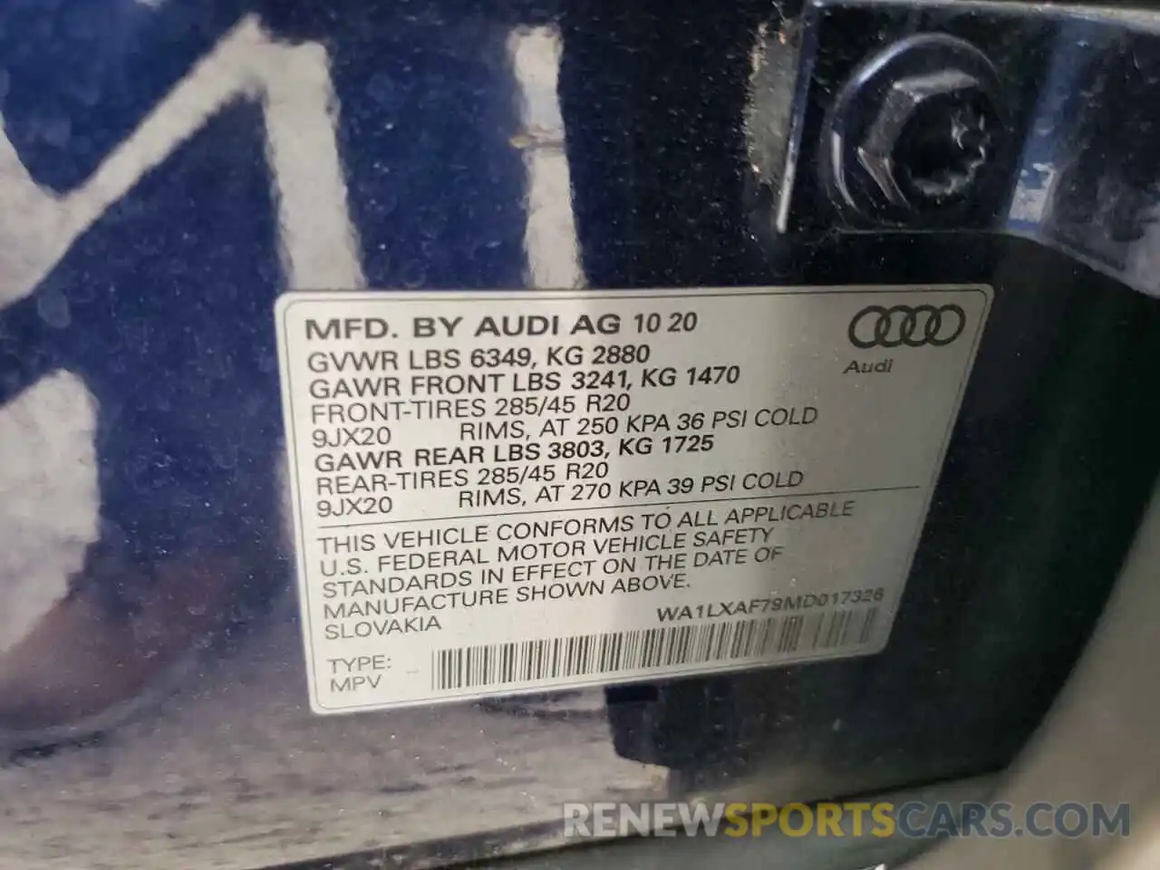 13 Photograph of a damaged car WA1LXAF79MD017326 AUDI Q7 2021