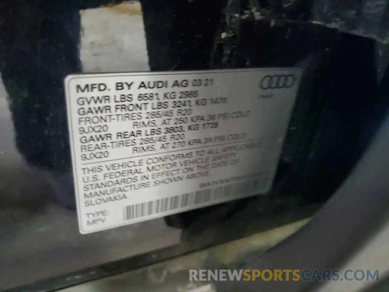 13 Photograph of a damaged car WA1VXAF79MD035513 AUDI Q7 2021