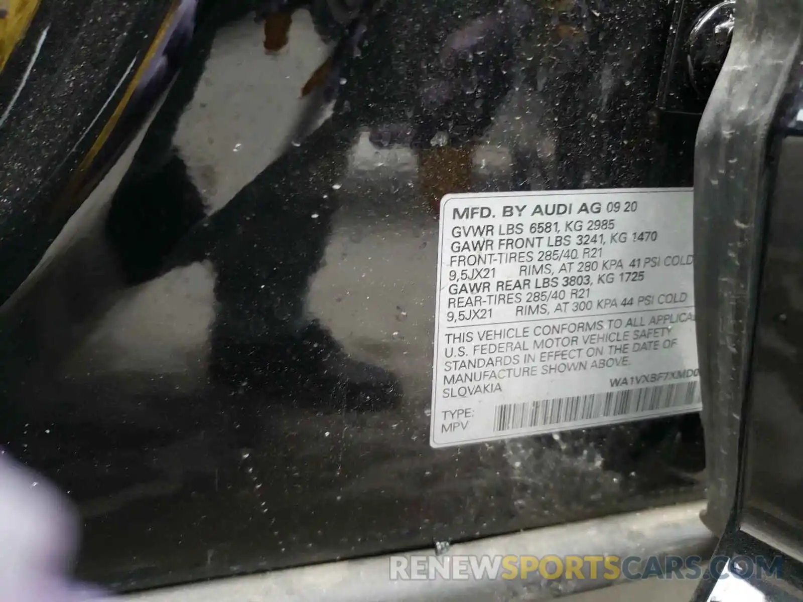 10 Photograph of a damaged car WA1VXBF7XMD015714 AUDI Q7 2021