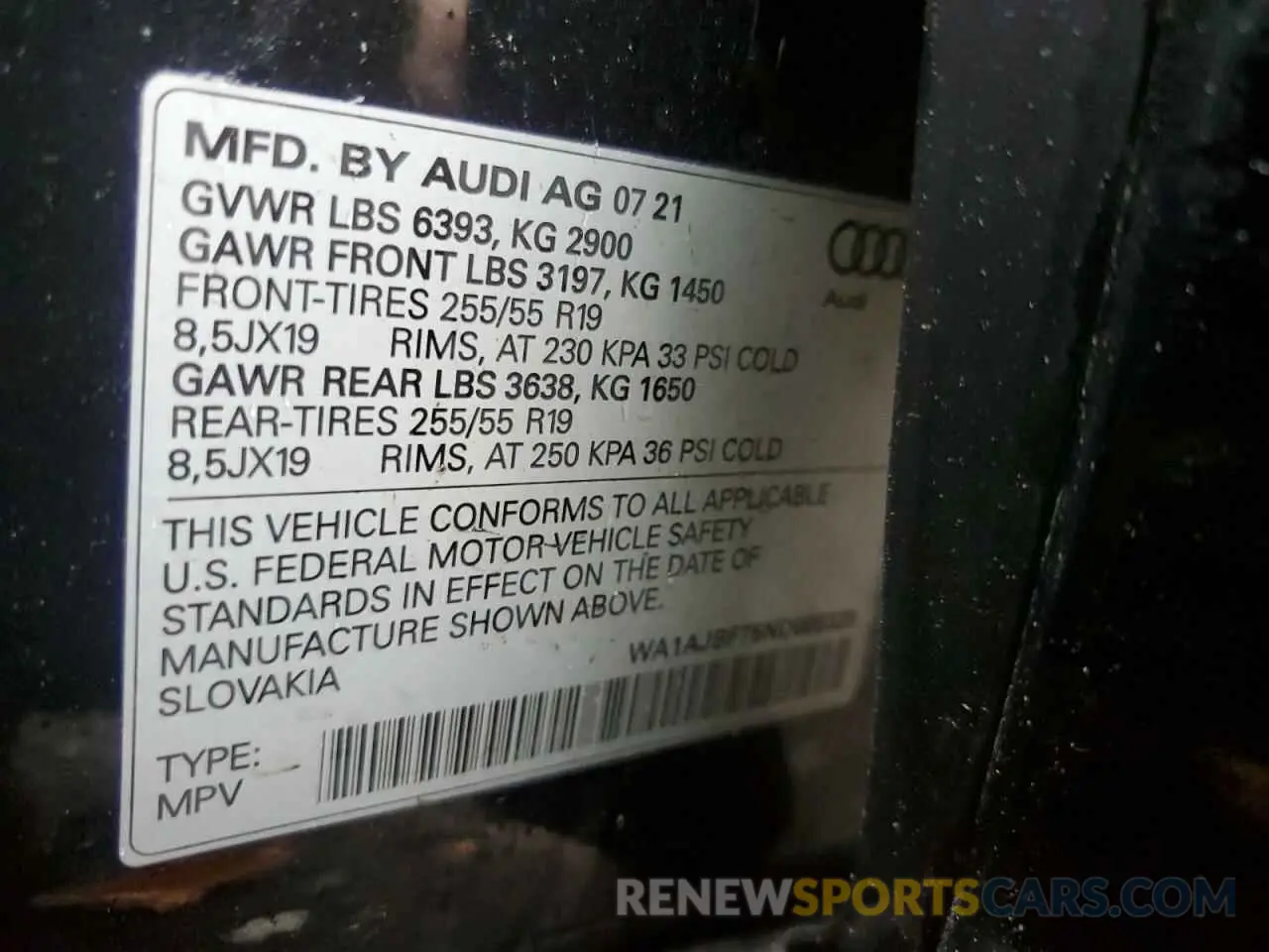 13 Photograph of a damaged car WA1AJBF75ND000328 AUDI Q7 2022