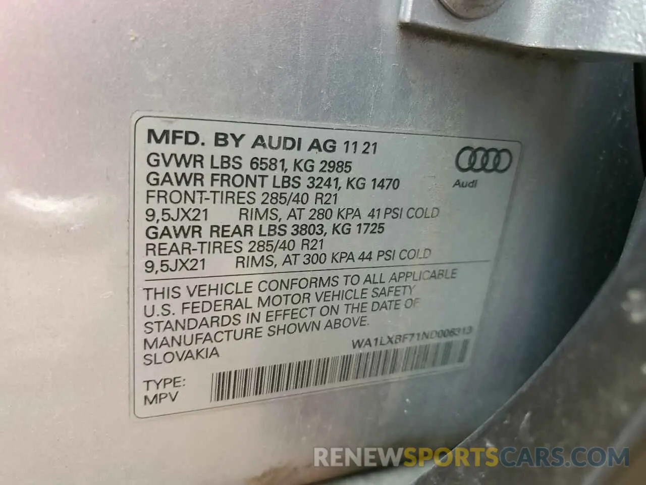 14 Photograph of a damaged car WA1LXBF71ND006313 AUDI Q7 2022