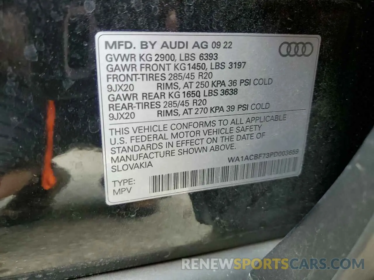 13 Photograph of a damaged car WA1ACBF73PD003659 AUDI Q7 2023