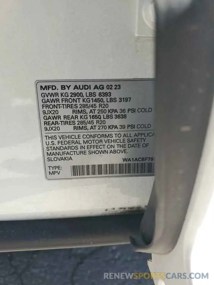 13 Photograph of a damaged car WA1ACBF79PD013287 AUDI Q7 2023