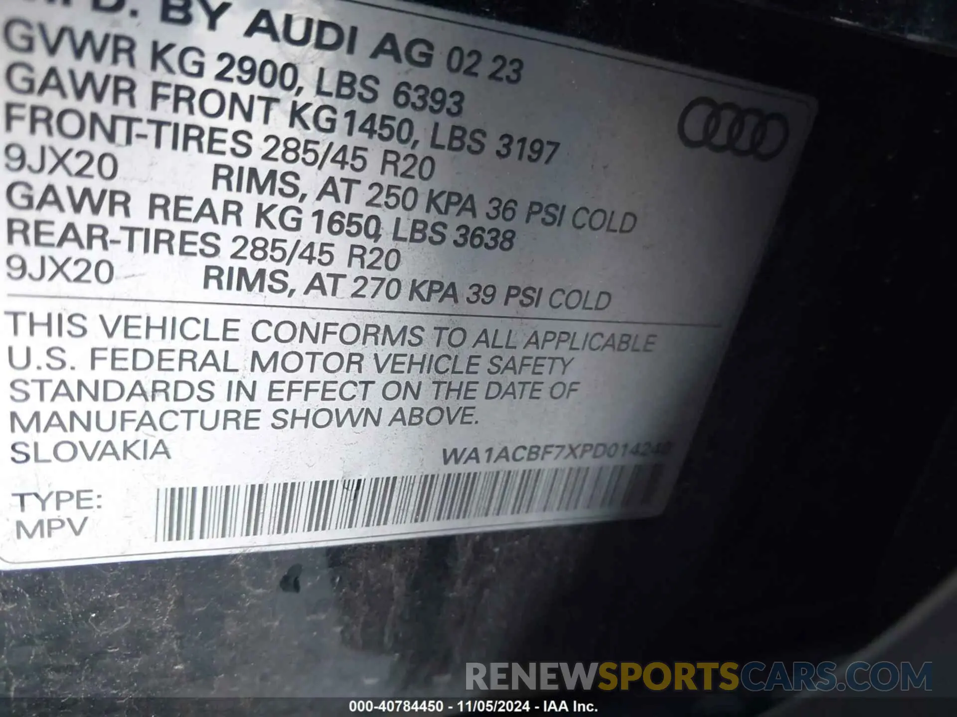 9 Photograph of a damaged car WA1ACBF7XPD014240 AUDI Q7 2023