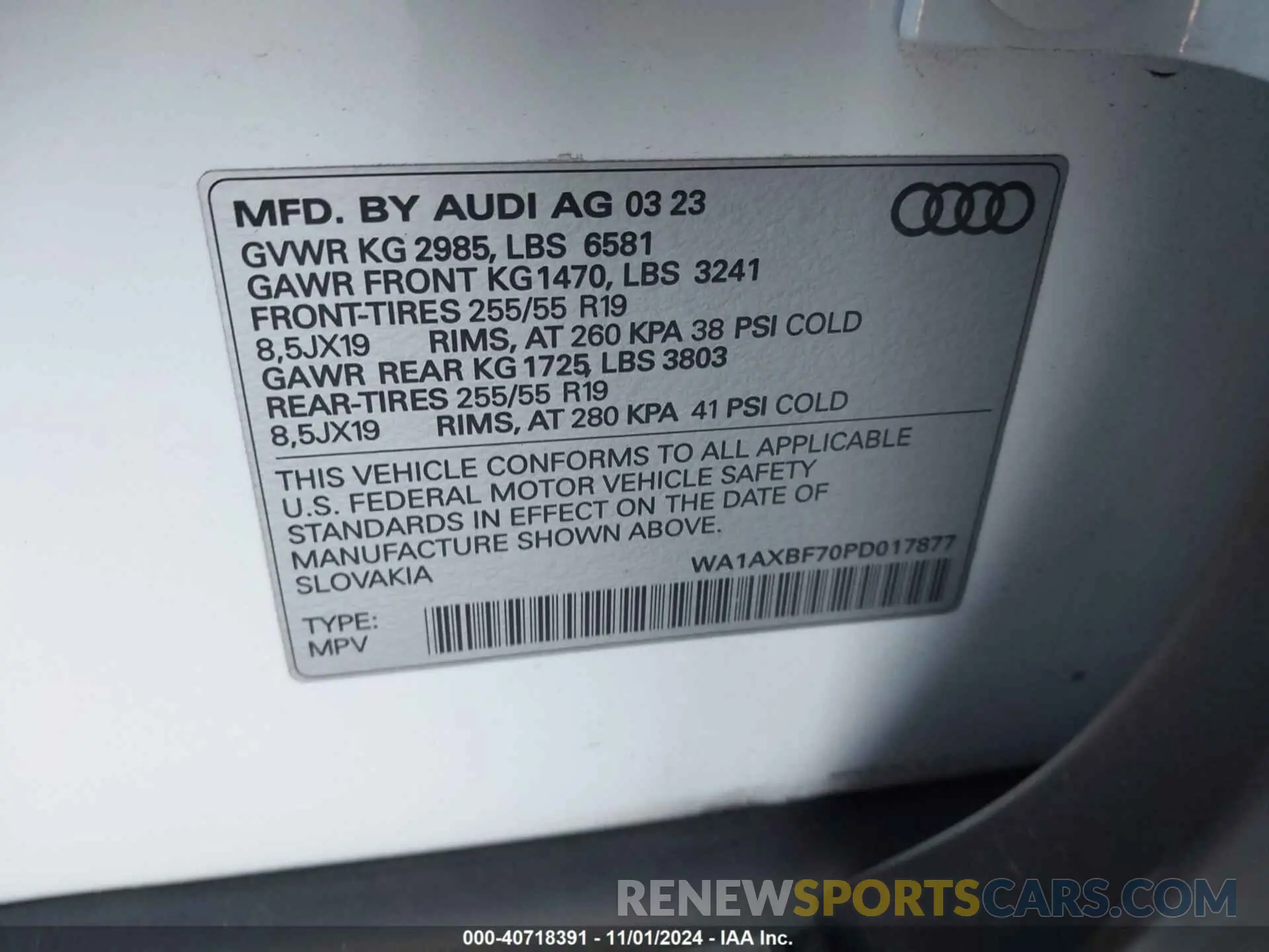 9 Photograph of a damaged car WA1AXBF70PD017877 AUDI Q7 2023