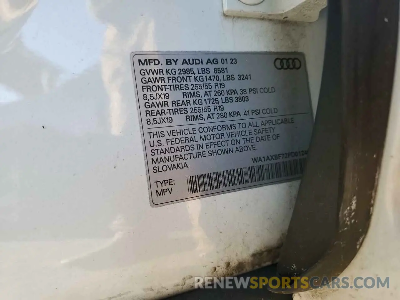 14 Photograph of a damaged car WA1AXBF72PD012406 AUDI Q7 2023