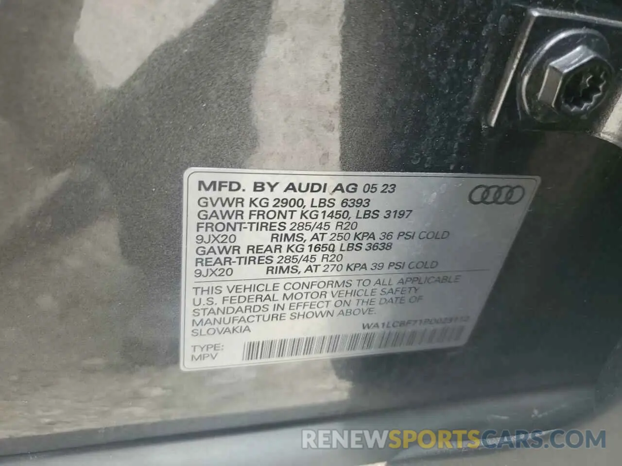13 Photograph of a damaged car WA1LCBF71PD023112 AUDI Q7 2023