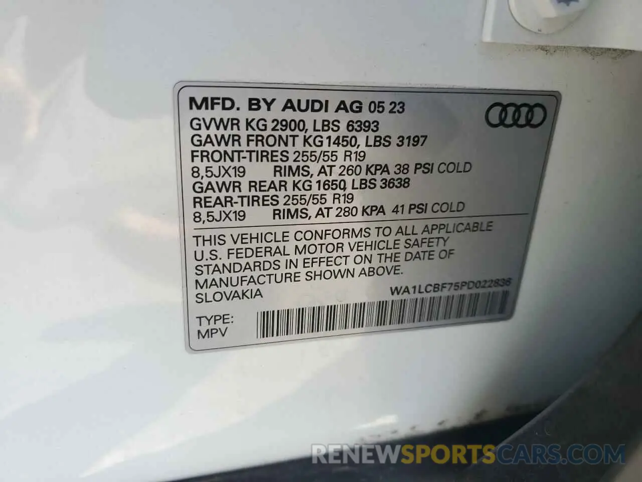 13 Photograph of a damaged car WA1LCBF75PD022836 AUDI Q7 2023