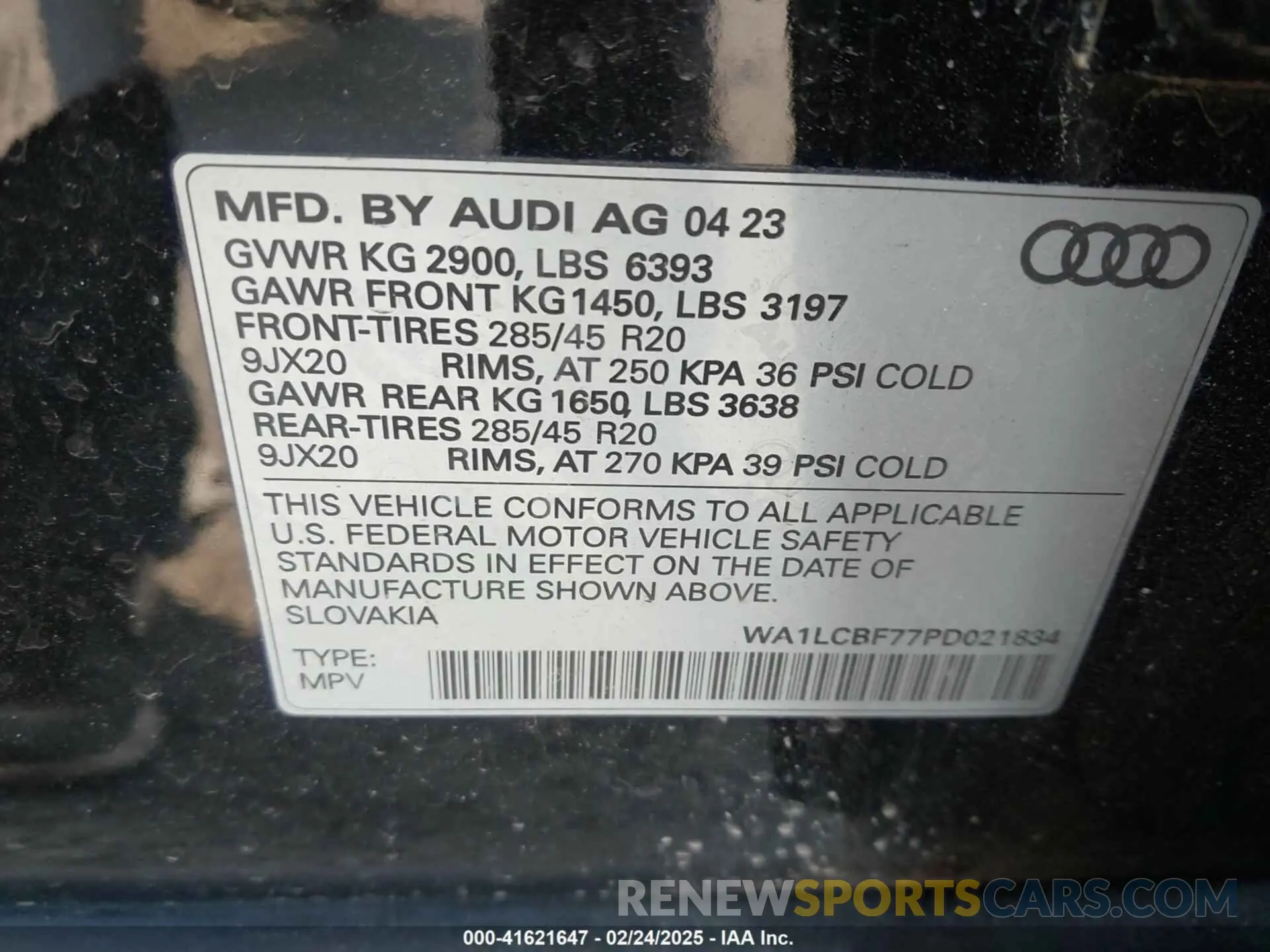 9 Photograph of a damaged car WA1LCBF77PD021834 AUDI Q7 2023