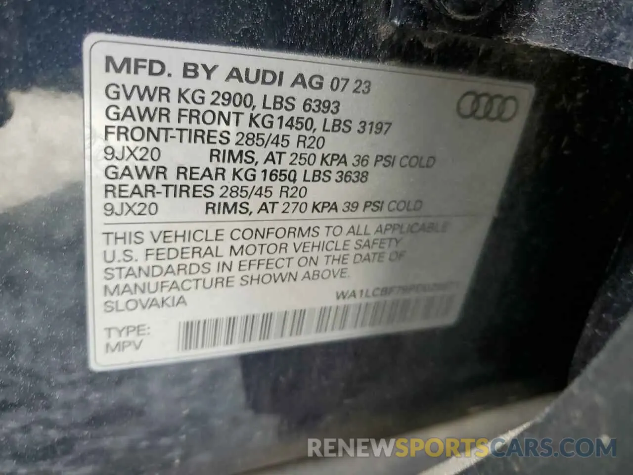 15 Photograph of a damaged car WA1LCBF79PD029871 AUDI Q7 2023