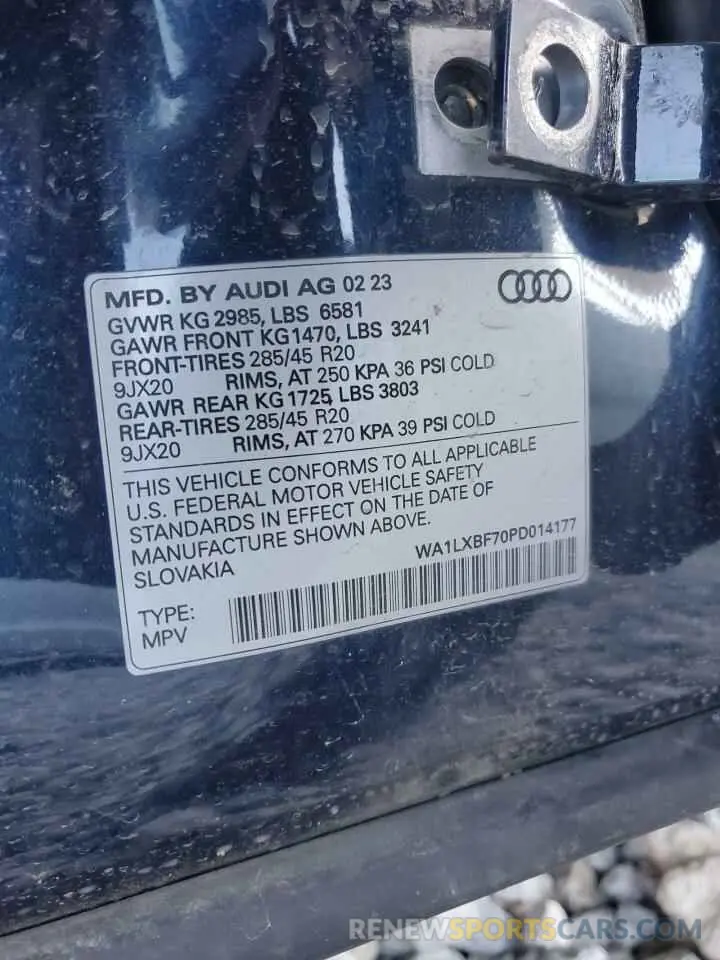 14 Photograph of a damaged car WA1LXBF70PD014177 AUDI Q7 2023