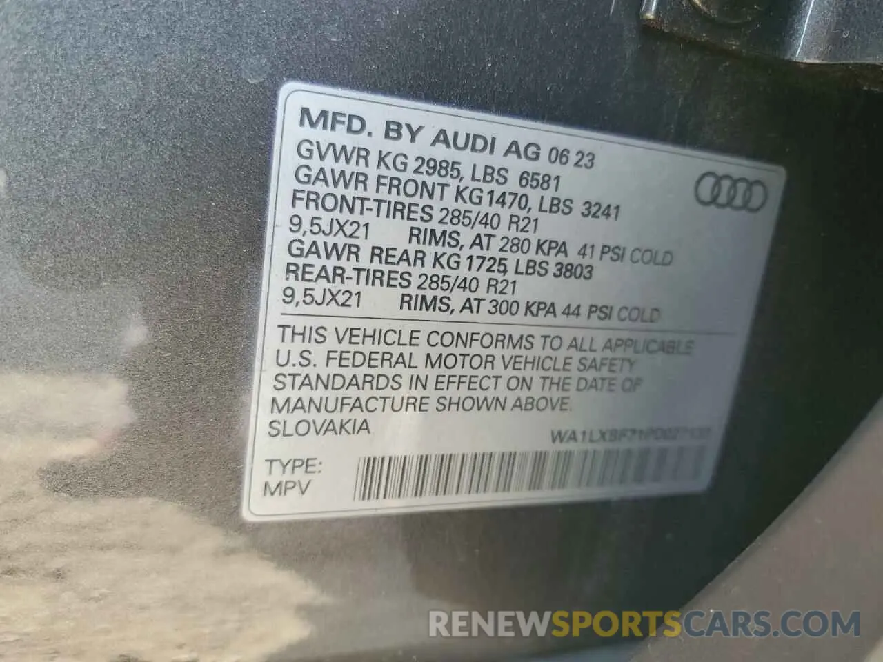 14 Photograph of a damaged car WA1LXBF71PD027133 AUDI Q7 2023