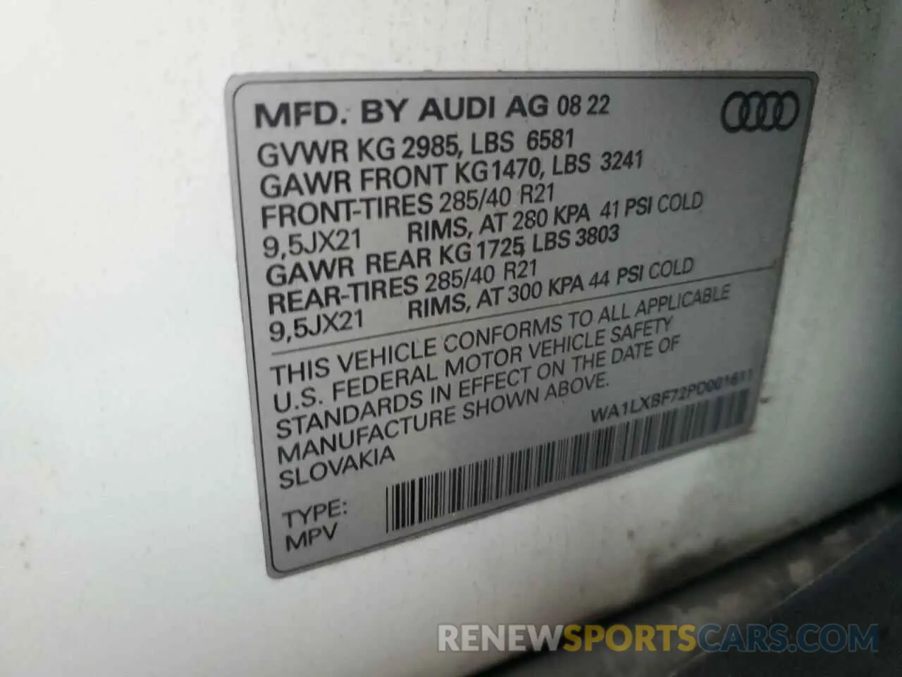 13 Photograph of a damaged car WA1LXBF72PD001611 AUDI Q7 2023