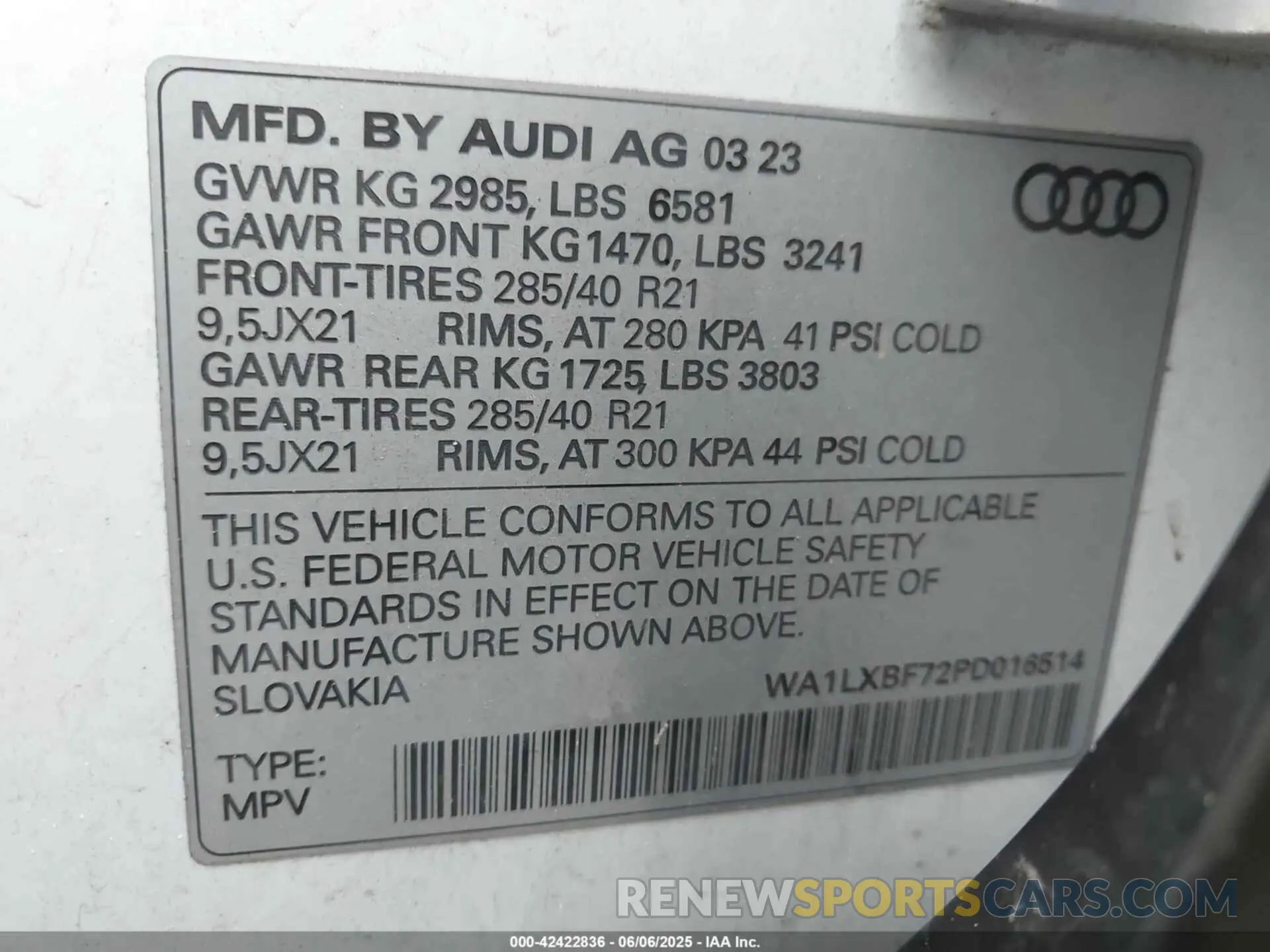 9 Photograph of a damaged car WA1LXBF72PD016514 AUDI Q7 2023