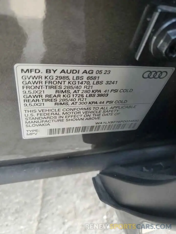 13 Photograph of a damaged car WA1LXBF78PD024830 AUDI Q7 2023