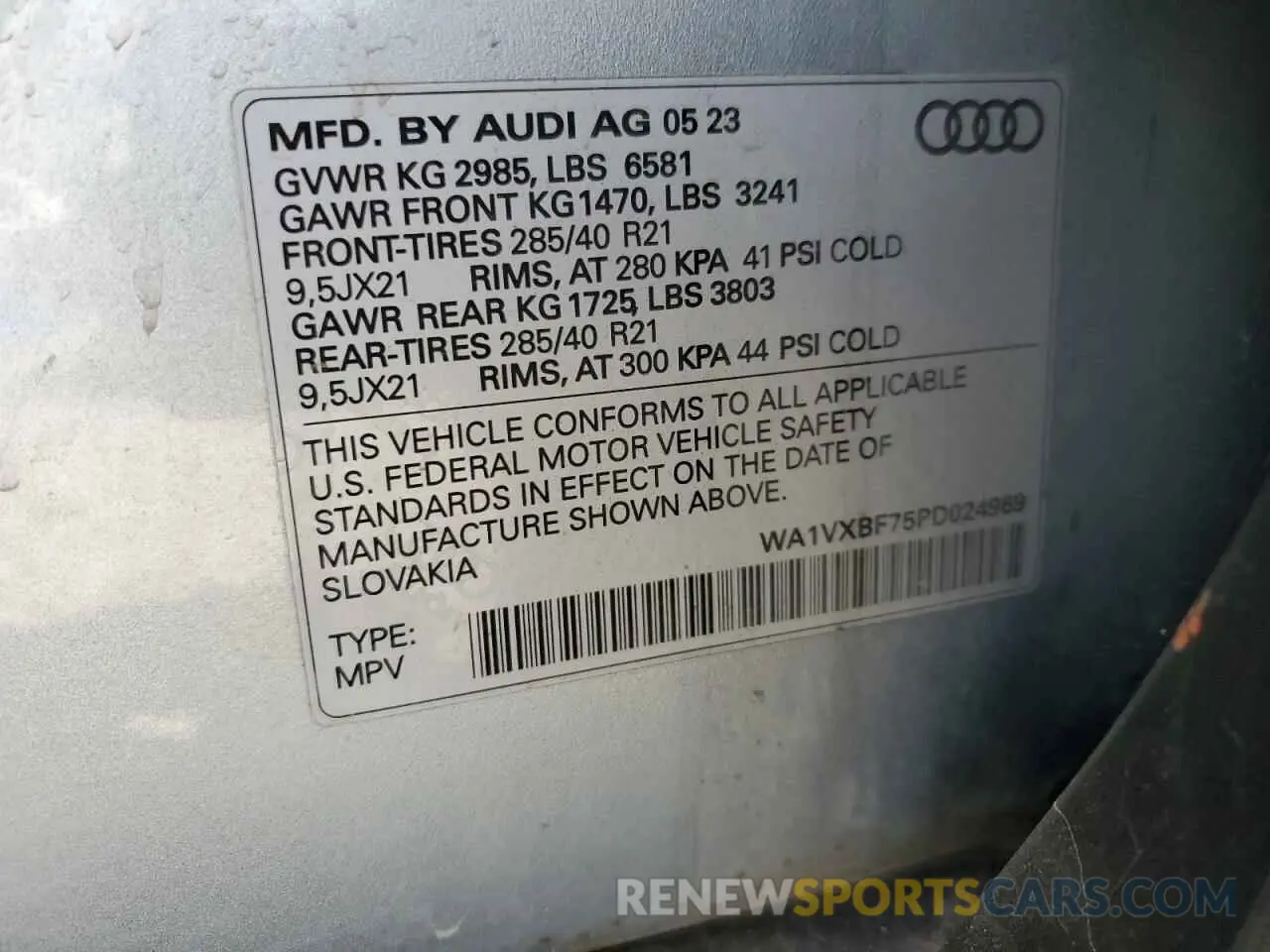 12 Photograph of a damaged car WA1VXBF75PD024969 AUDI Q7 2023