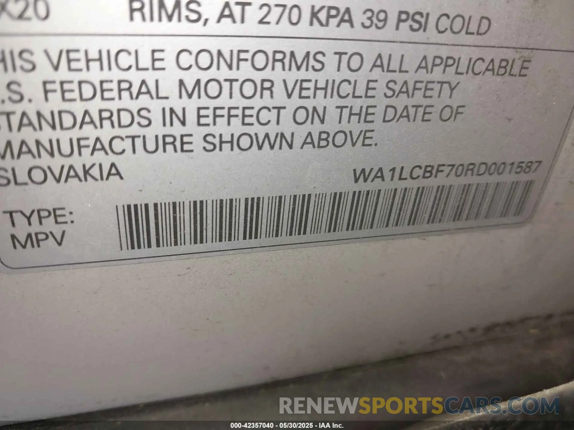 9 Photograph of a damaged car WA1LCBF70RD001587 AUDI Q7 2024