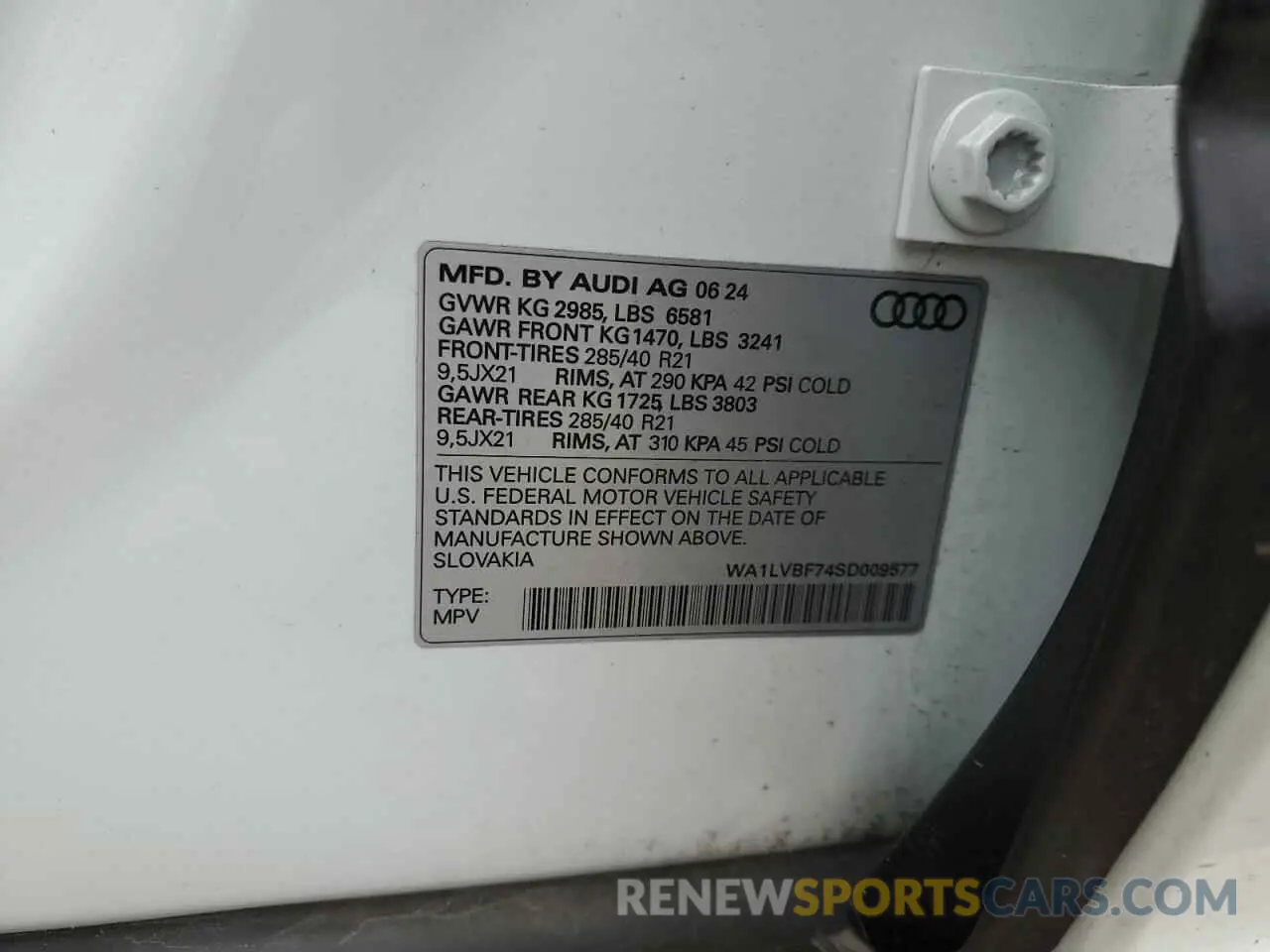 13 Photograph of a damaged car WA1LVBF74SD009577 AUDI Q7 2025