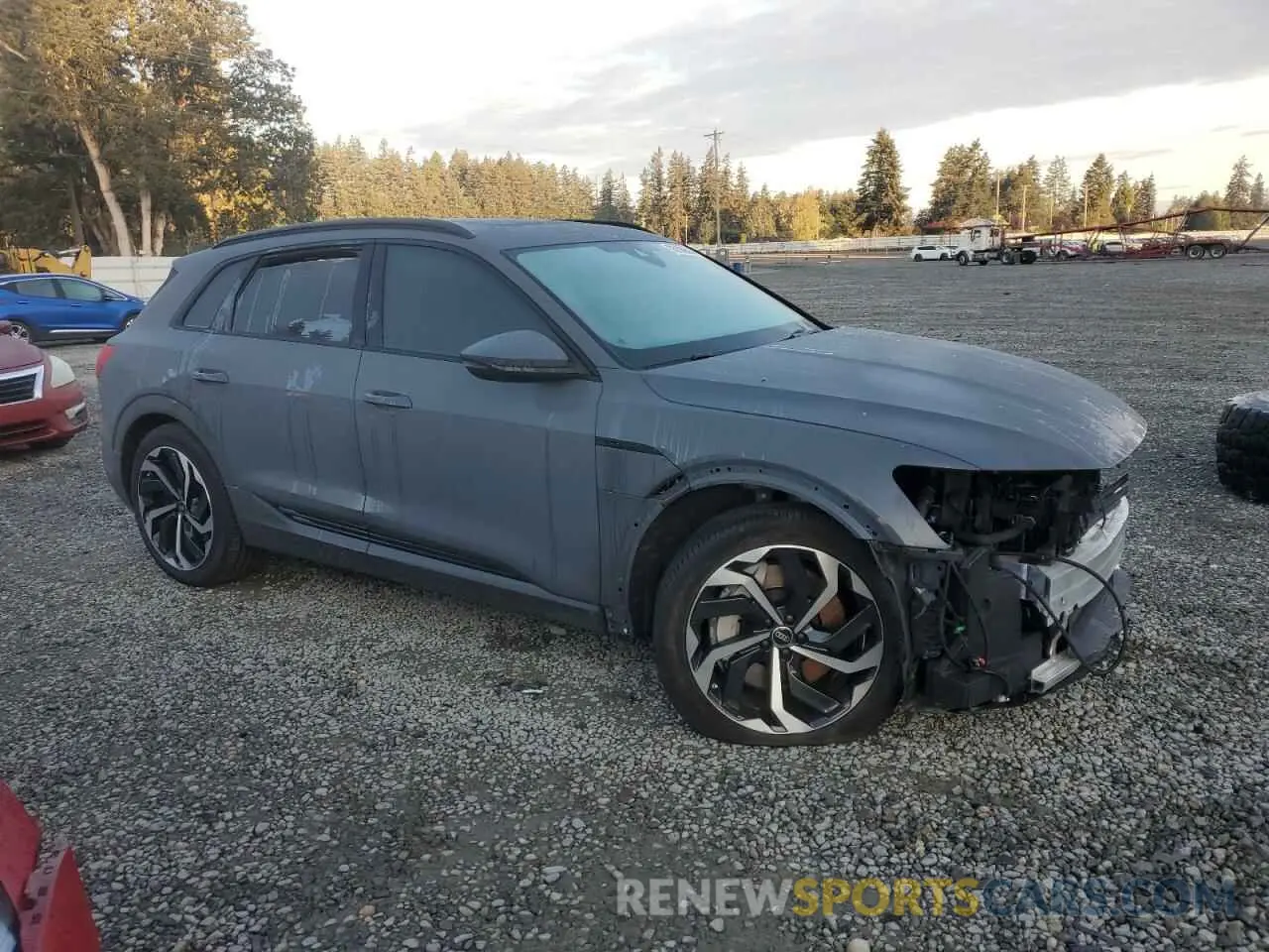 4 Photograph of a damaged car WA16AAGE0RB028245 AUDI Q8 E-TRON 2024