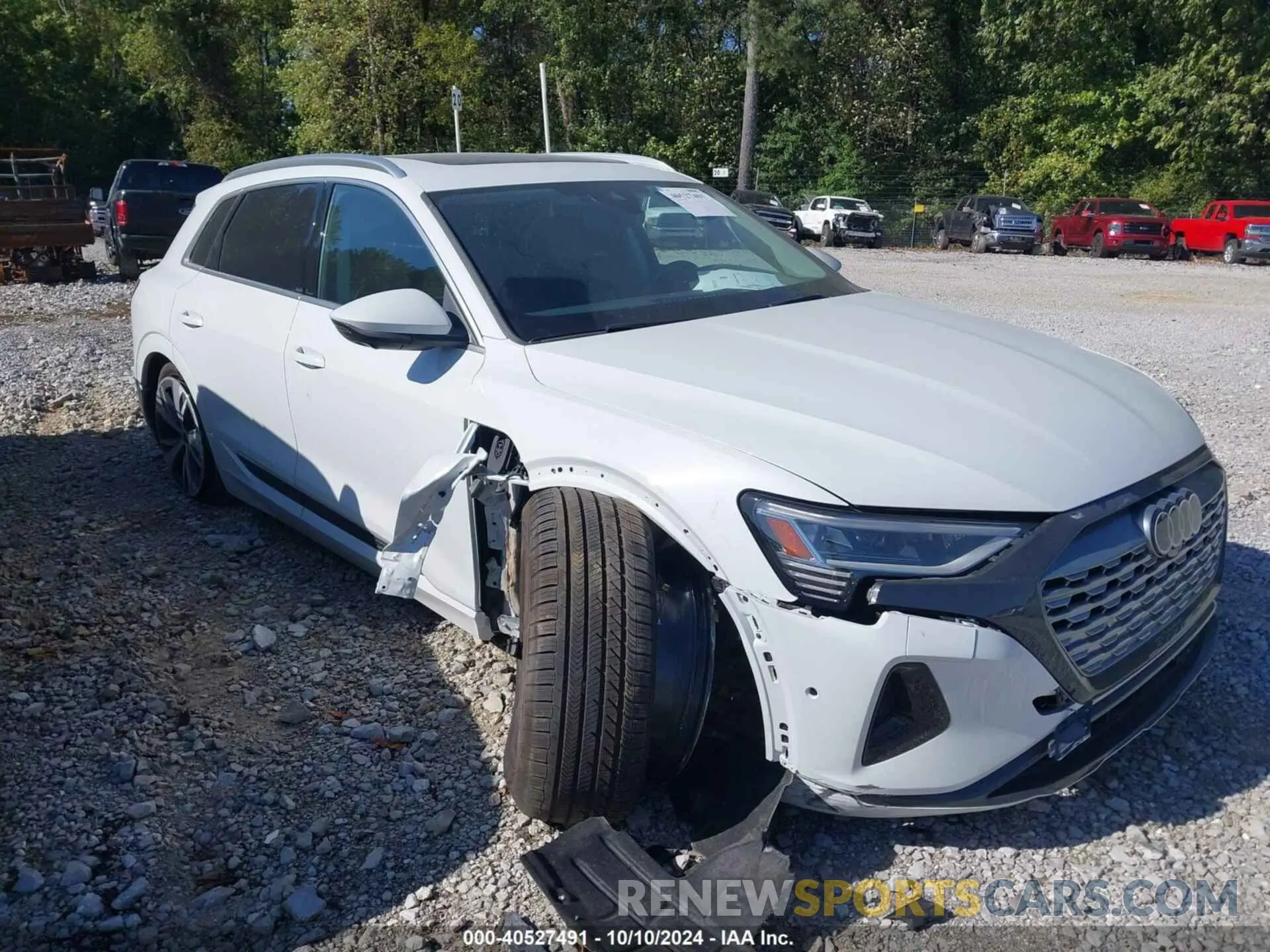 1 Photograph of a damaged car WA16AAGE1RB057446 AUDI Q8 E-TRON 2024
