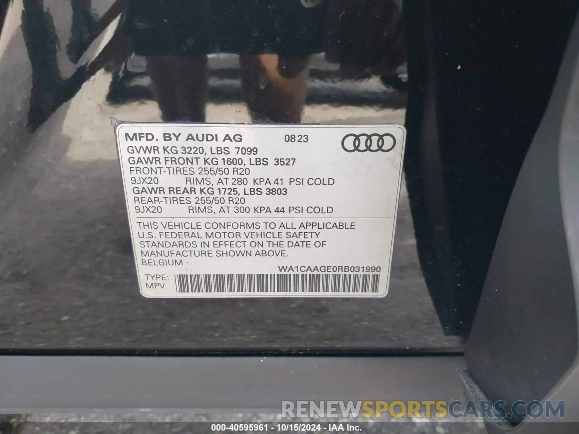 9 Photograph of a damaged car WA1CAAGE0RB031990 AUDI Q8 E-TRON 2024
