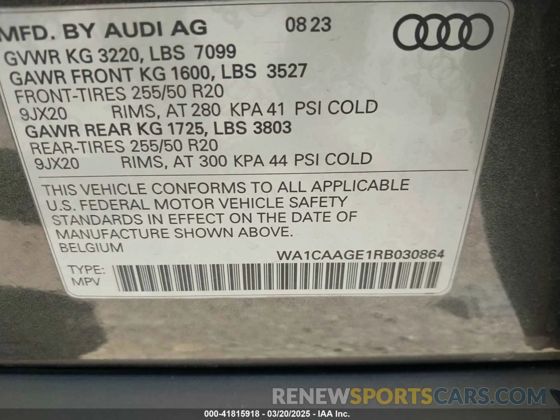 9 Photograph of a damaged car WA1CAAGE1RB030864 AUDI Q8 E-TRON 2024