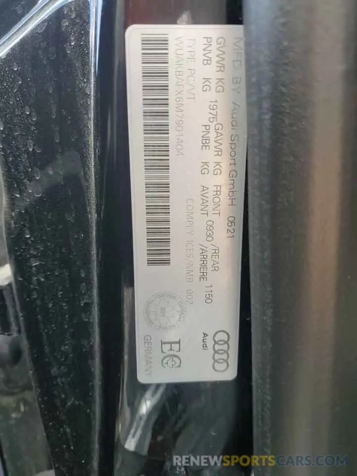 13 Photograph of a damaged car WUAKBAFX6M7901404 AUDI R8 2021